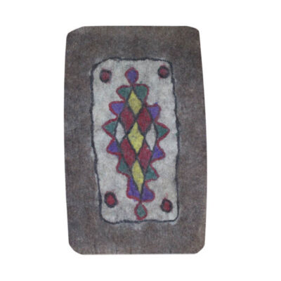 Handmade Persian Wool Felt Rug - Bakhtiar II Geometric Design