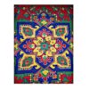 Machine-Made Persian Wool Felt Rug - Haris I Floral Blue