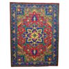 Machine-Made Persian Wool Felt Rug - Haris I Floral Blue