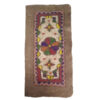 Persian Wool Felt Rug - Rectangular Brown Geometric Design