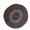 Persian Wool Felt Rug - Round Gray Diba Design