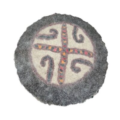 Persian Wool Felt Rug - Natural Geometric N19 Design