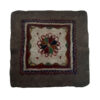 Persian Wool Felt Rug - Square Brown Ibrown Design