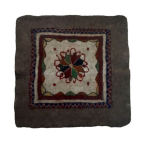 Persian Wool Felt Rug – Square Brown Ibrown Design