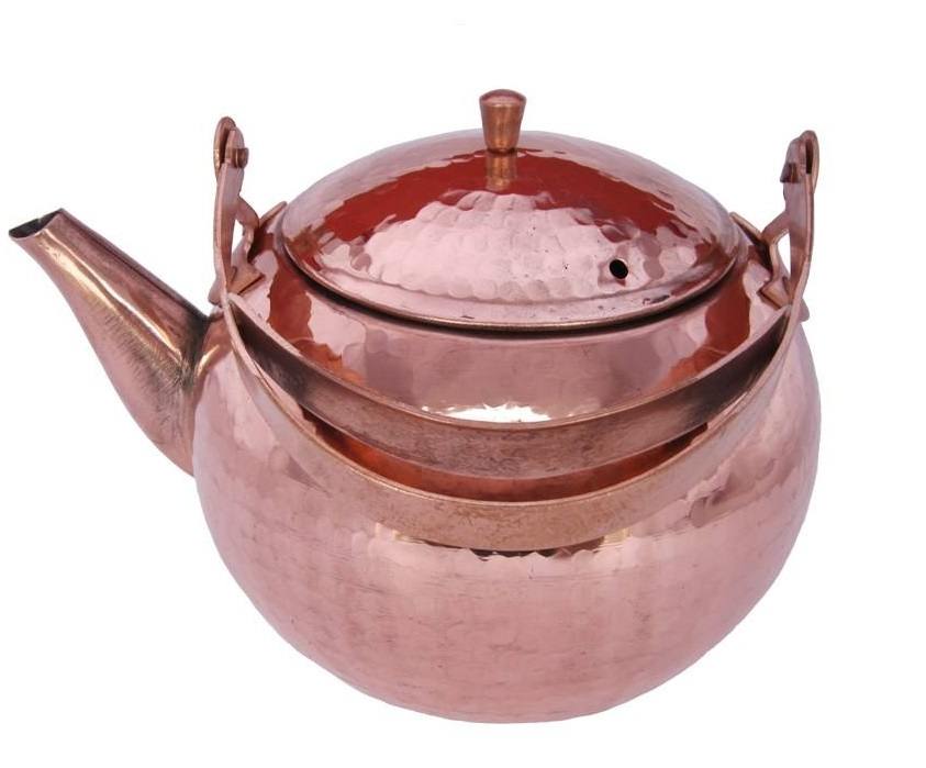 Hammered Persian Copper Tea Kettle – Traditional Yas Model