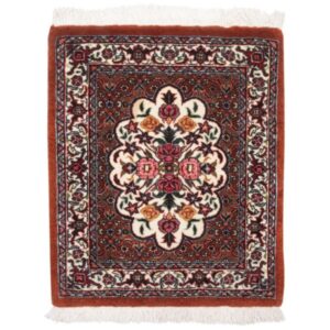 Hand-Knotted Silk & Wool Tablecloth – Bidjar Persian Carpet Motif
