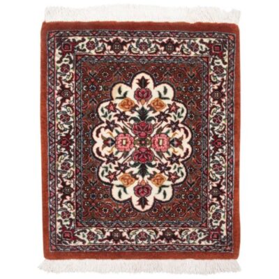 Hand-Knotted Silk & Wool Tablecloth - Bidjar Persian Carpet Motif