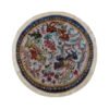 Hand-Knotted Persian Carpet Tablecloth - Hunting Scene Round