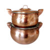 Persian Copper Cookware Set - Traditional Hammered Style (4-Piece Set)