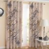 Printed Velvet Persian Eyelet Curtain – Calligraphy
