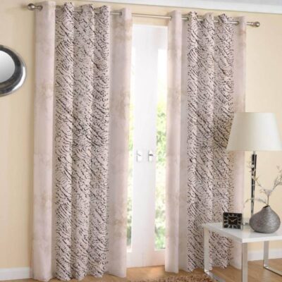 Printed Velvet Persian Eyelet Curtain – Calligraphy Writings