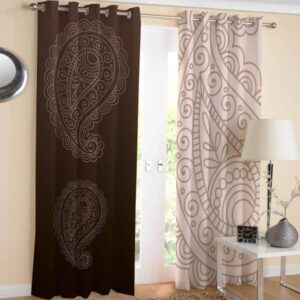 Printed Velvet Persian Eyelet Curtain – Tavarizh