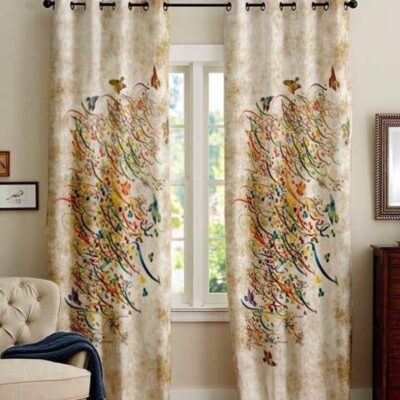 Printed Velvet Persian Eyelet Curtain – Colored Poems