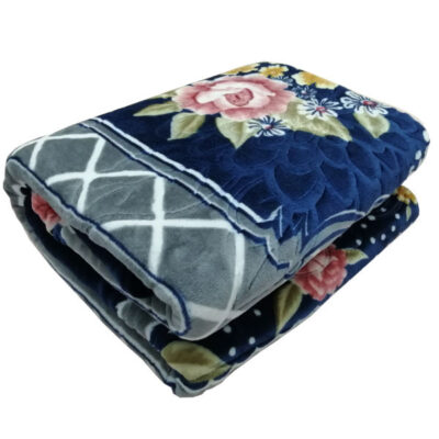 Golbaft Iranian Double Bed Blanket Navy Blue