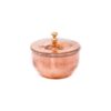 Handcrafted Persian Copper Sugar Bowl with - Hammered Chestnut