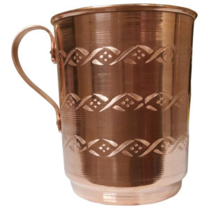 Persian Copper Cup – Handcrafted with Handle for Cold Drinks – Hammered Bahar