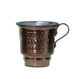 Persian Copper Cup – Handcrafted with Handle for Cold Drinks – Hammered