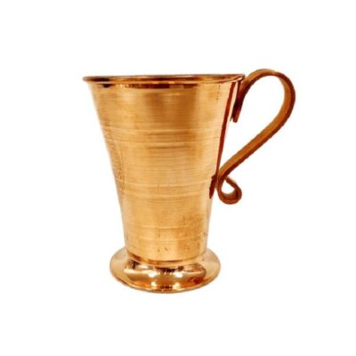 Persian Copper Cup - Handcrafted with Handle for Cold Drinks - Hammered Mesri