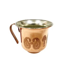 Persian Copper Cup – Handcrafted with Handle for Cold Drinks – Hammered