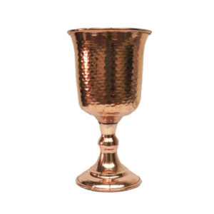 Handcrafted Persian Copper Wine Glass Stemware – Hammered Model Jaam