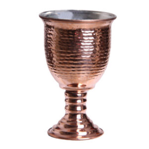 Handcrafted Persian Copper Wine Glass Stemware – Hammered Model Zanjani
