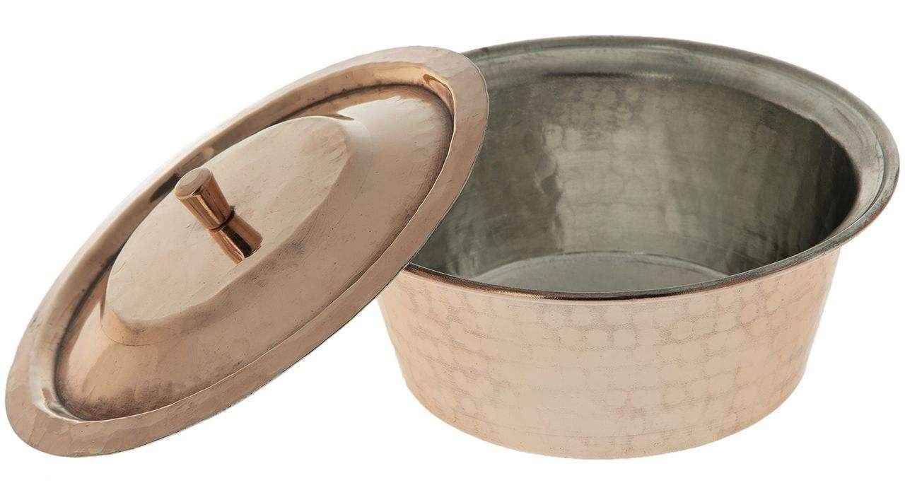 Persian Copper Cooking Pot – Traditional Hammered Artisan Style, Variant A