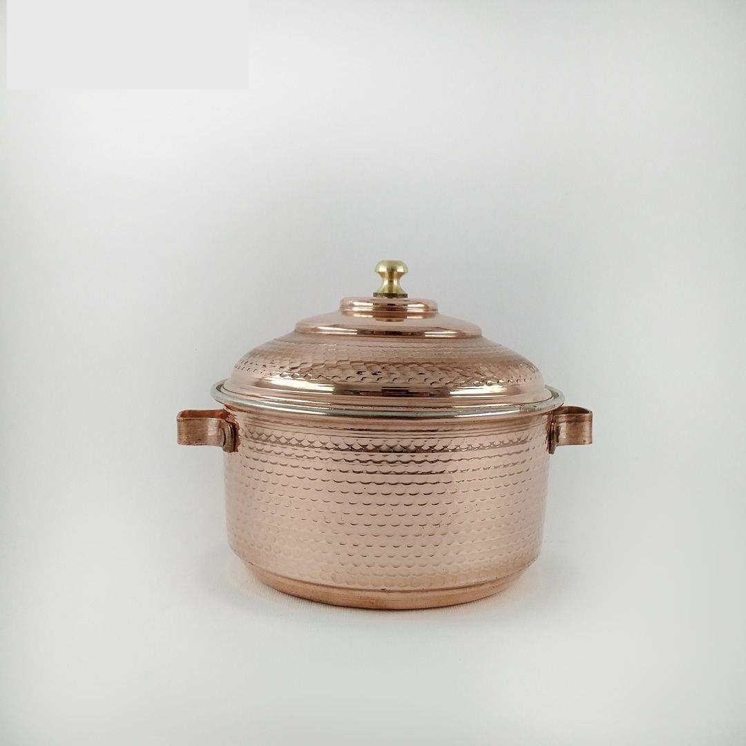 Persian Copper Cooking Pot – Traditional Hammered Artisan Style, Size 2