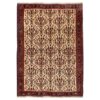 Hand-Knotted Persian Sirjan Rug (Tribal All-over Geometric Pattern) - Cream Wool