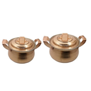 Persian Copper Cookware Set – Traditional Hammered 2-Piece Set, Model 2628