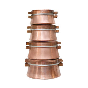 Persian Copper Cookware Set – Traditional Hammered Style (4-Piece Variety)