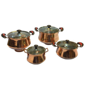 Persian Copper Cookware Set – Traditional Hammered 4-Piece Set, Tala