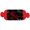 Traditional Persian Cylindrical Bolster Pillow with Velvet Fabric Red