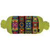 Traditional Persian Cylindrical Bolster Pillow with Velvet Fabric Green