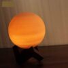 Persian Globe Salt Lamp - Handcrafted Beautiful Moon Design with Wooden Base