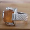 Islamic Yemeni Aqeeq Silver Ring for Men Allah