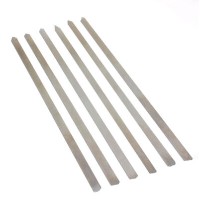 Set of Six Flat Galvanized Skewers (63 cm) for Kabab Koobideh and Grilling