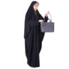Lebanese Style Black Chador with Sleeves – Iranian Overhead Hijab