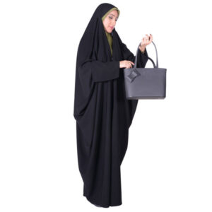 Lebanese Style Black Chador with Sleeves – Iranian Overhead Hijab