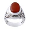 Persian Yemeni Aqeeq Silver Ring for Men Model King
