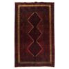Old Persian Sirjan Rug (Traditional Tribal Geometric Medallion) - Red Wool