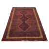 Old Persian Sirjan Rug (Traditional Tribal Geometric Medallion) - Red Wool