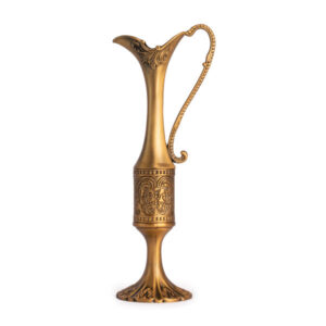 Decorative Brass Pitcher Handcrafted Indian Engraved Long Base