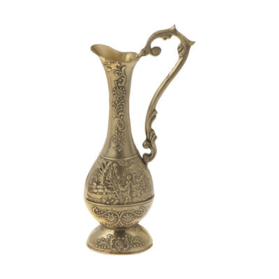 Decorative Brass Pitcher Handcrafted Indian Engraved Takrizan