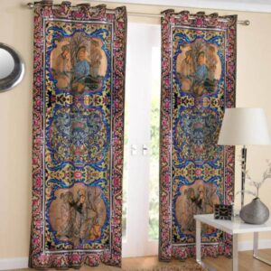Printed Velvet Persian Eyelet Curtain – Scholars