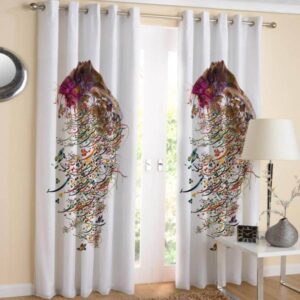 Printed Velvet Persian Eyelet Curtain – Calligraphy