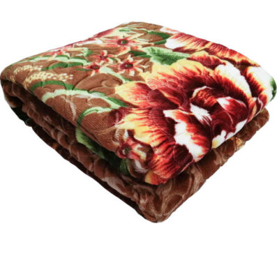 Golbaft Persian Single Bed Blanket Model Ebrown