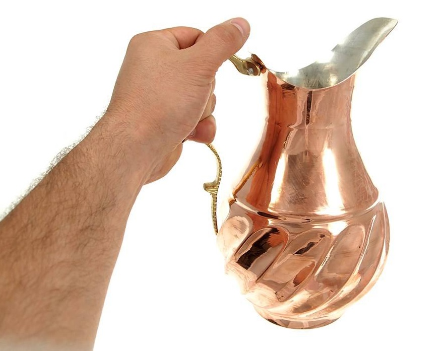 Persian Copper Pitcher Traditional Hammered Jahan