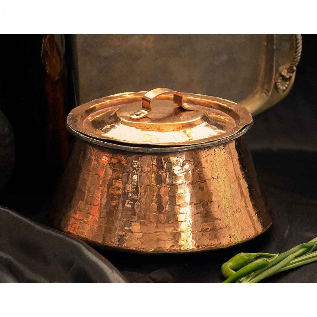 Persian Copper Cooking Pot – Traditional Hammered Artisan Style, Ahmadi
