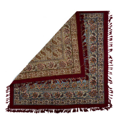 Persian Tablecloth: Isfahan's Traditional Kalamkari Block Print Atriyan I