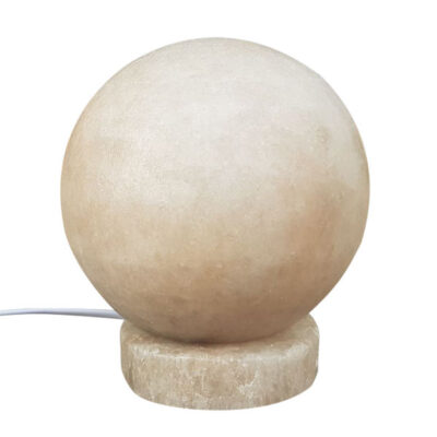 Persian Globe Salt Lamp with Moon Design for Bedroom and Living Room